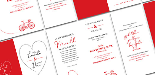Levente and Dóra wedding invitation card