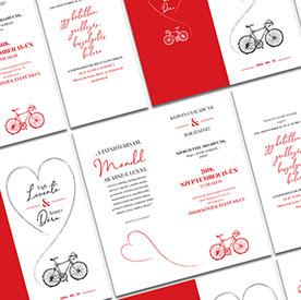 Levente and Dóra wedding invitation card