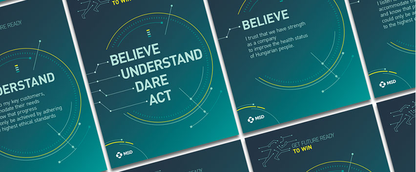 msd buda company logo and poster design