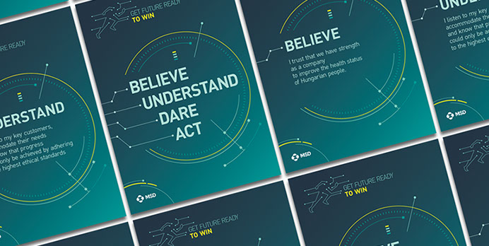 msd buda company logo and poster design